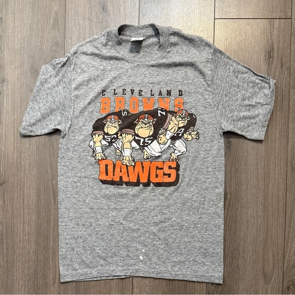 Cleveland Browns Vintage Single Stitch Graphic T-Shirt - Gray - Picture 2 of 10